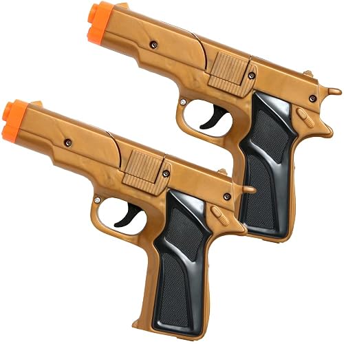 Set of 2, Cap Gun Toy, Detective Revolver, Police Cowboy, Pretend